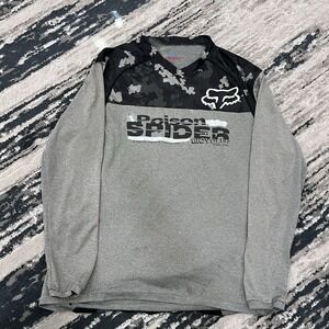 Fox Racing Sports Wear Men's Long Sleeve Shirt Size Medium Gray